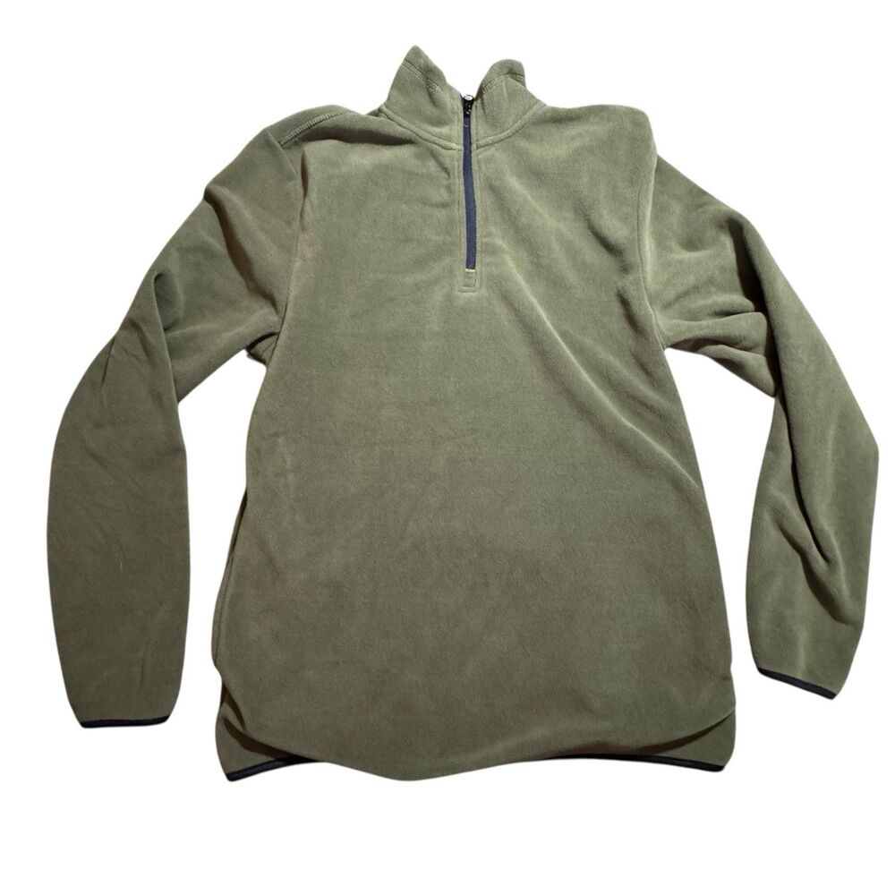 Mens Great Northwest Green Waffle Quarter Zip Pullover Size Small